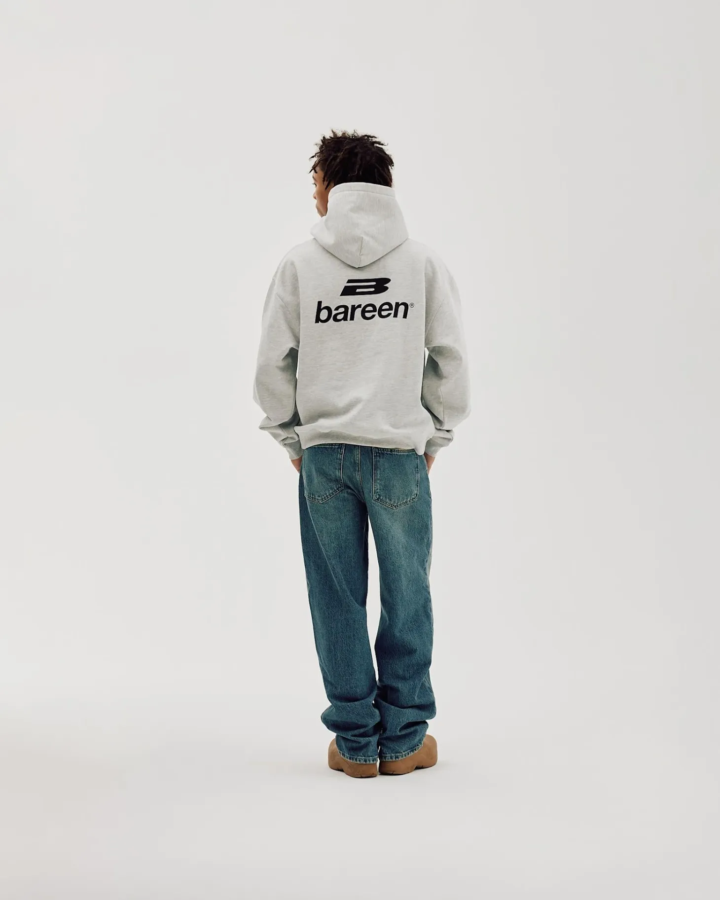 Logo Oversize Hoodie, Men - Cloudy Grey