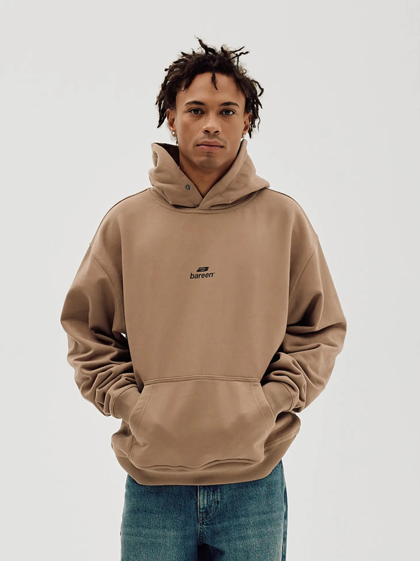 Logo Oversize Hoodie, Men - Mocha
