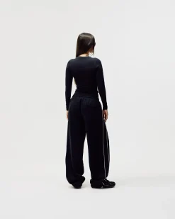Logo Straight Leg Sweatpants, Women - Black