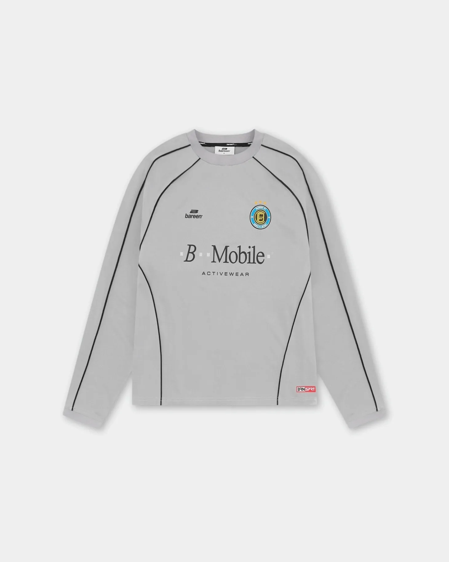 Long Sleeve Football Jersey, Women - Grey