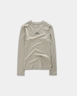 Long Sleeve Stretch Tee, Women - Clay