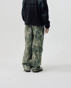 Loose Fit Cargo Trousers, Men - Camo