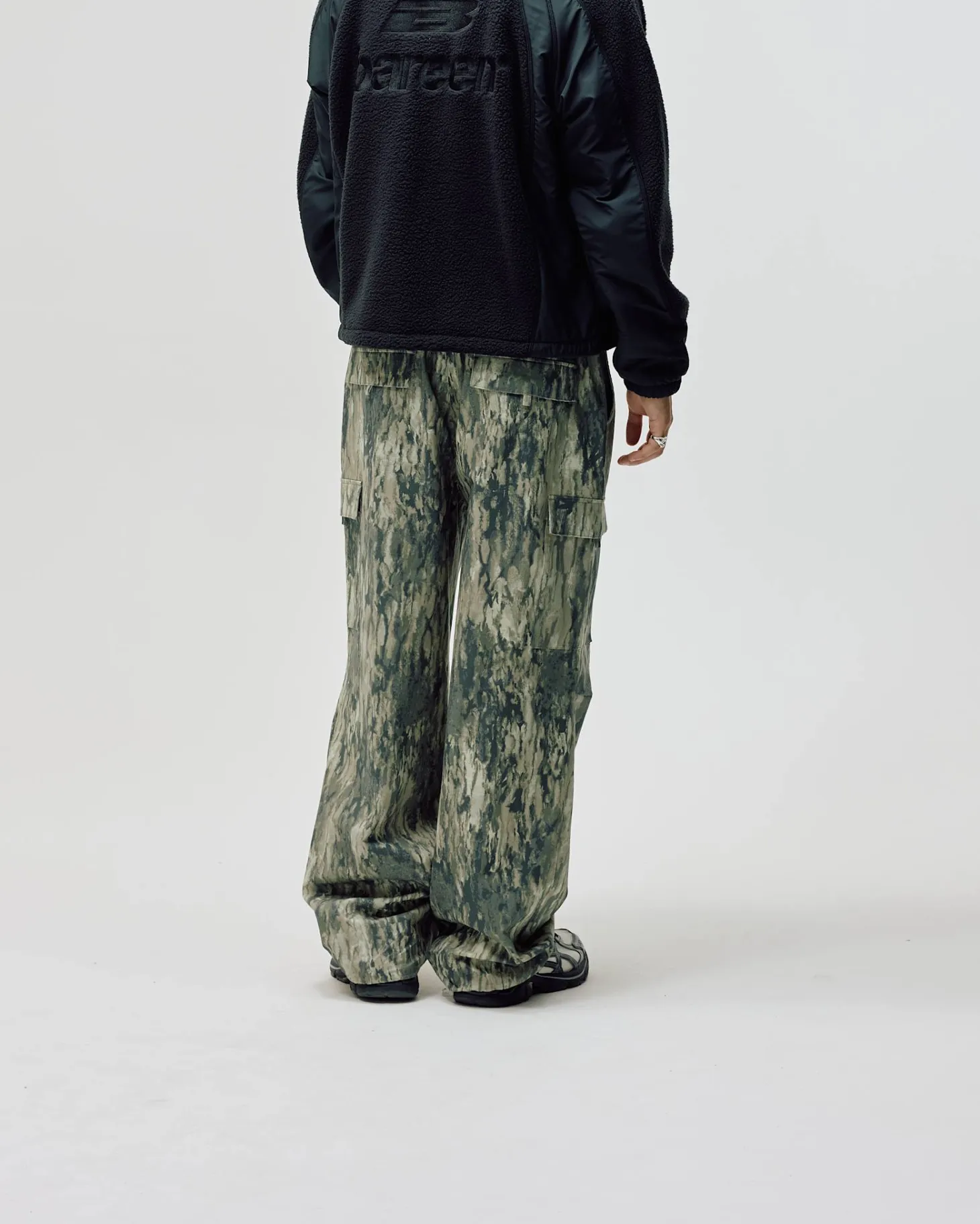 Loose Fit Cargo Trousers, Men - Camo