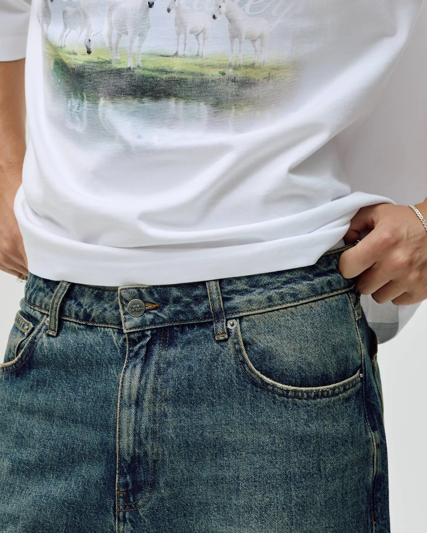Loose Fit Jeans AW26, Men - Dark Blue Wash