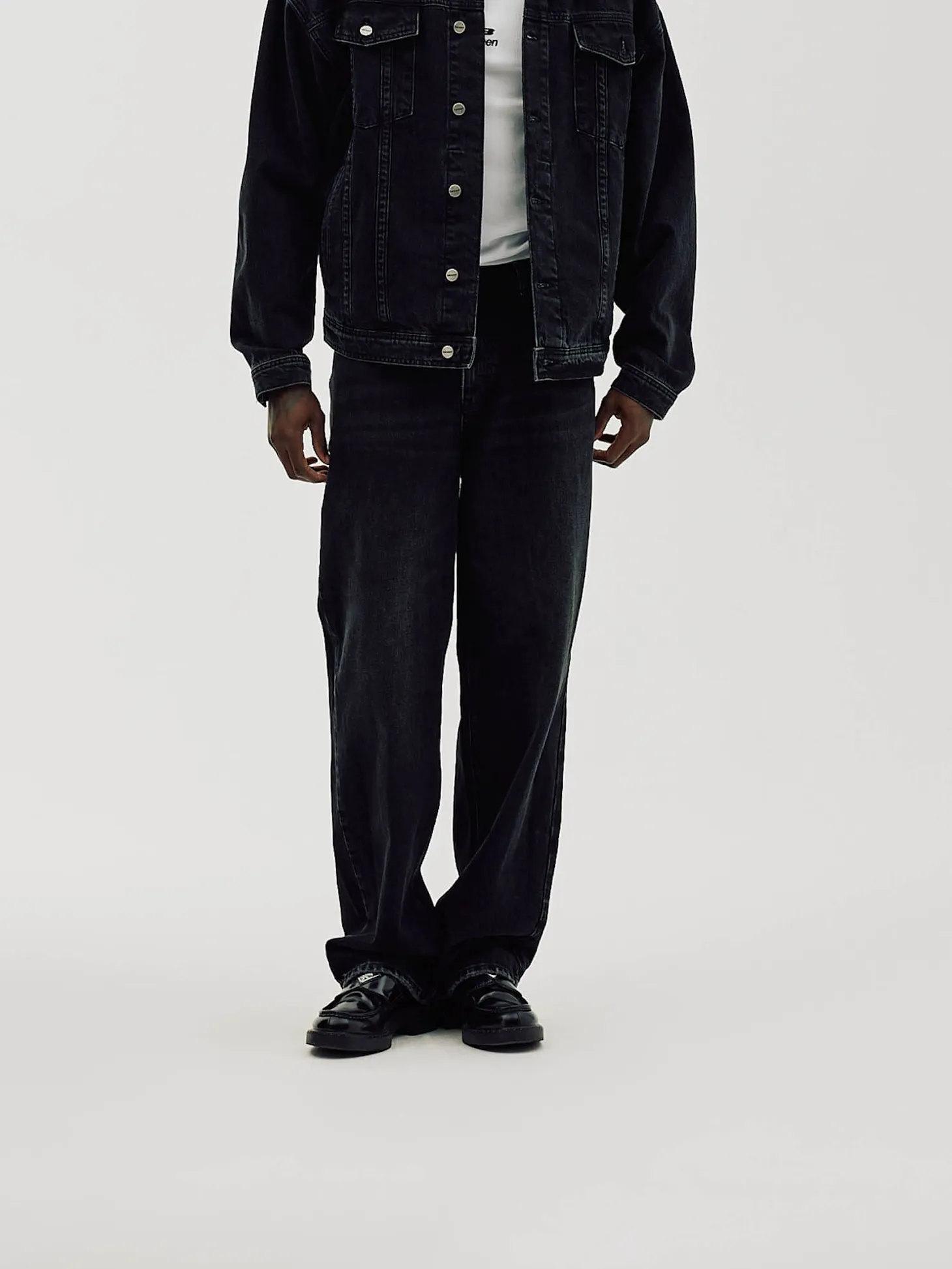 Loose Fit Jeans, Men - Black