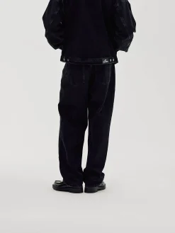 Loose Fit Jeans, Men - Black