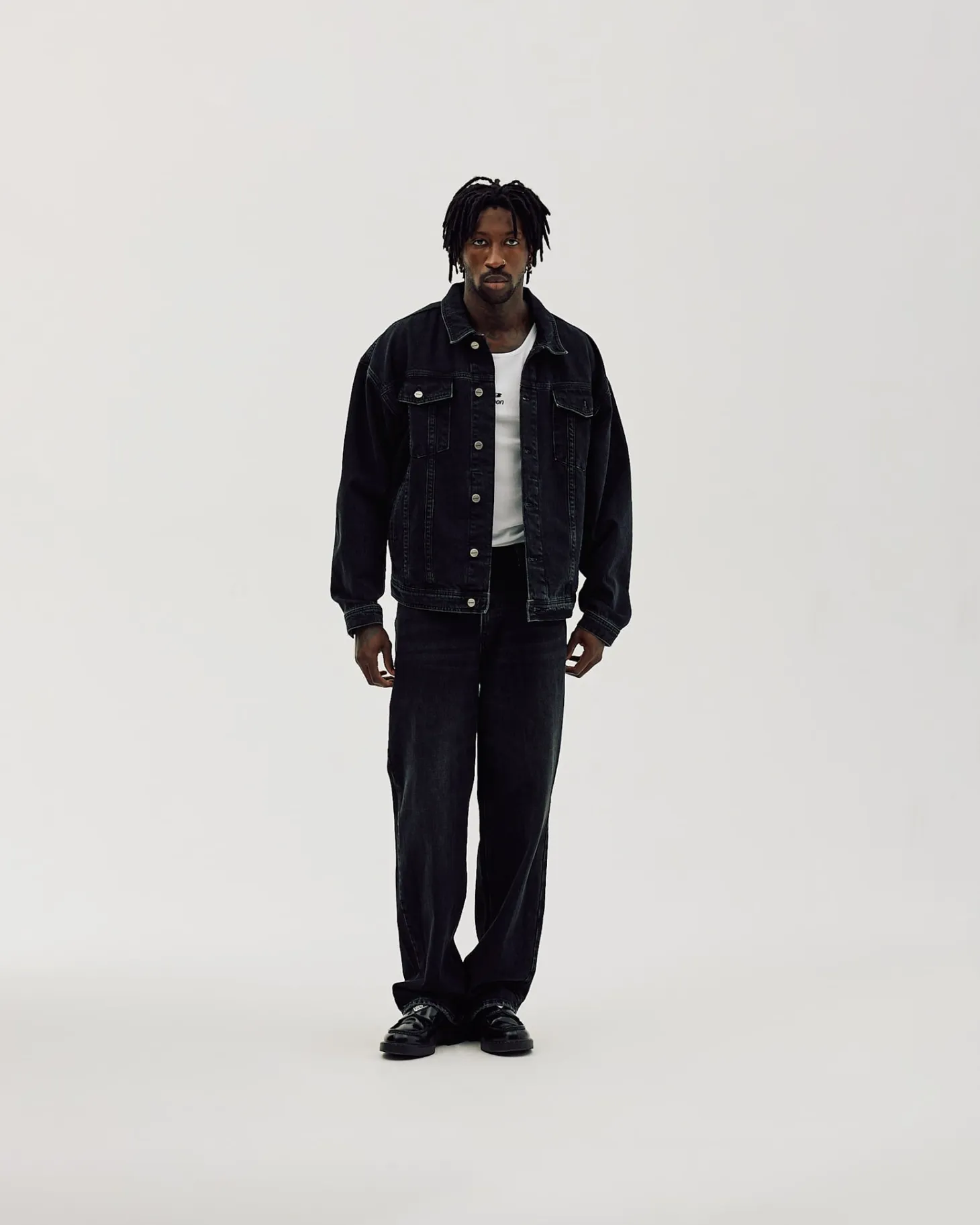 Loose Fit Jeans, Men - Black