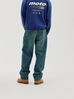 Loose Fit Jeans, Men - Faded Blue