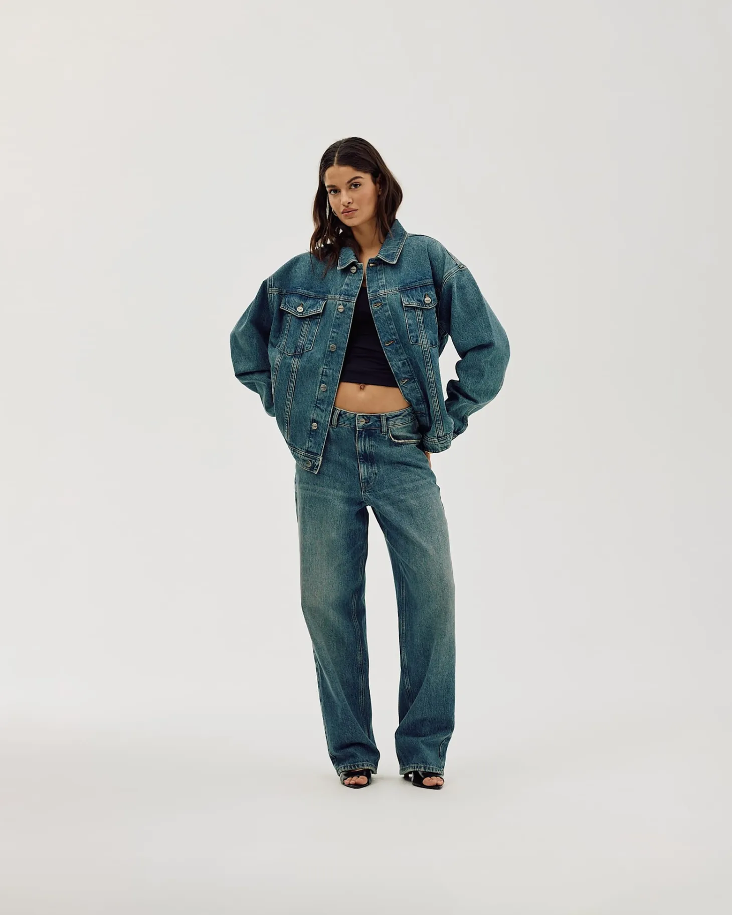 Loose Fit Jeans, Women - Faded Blue