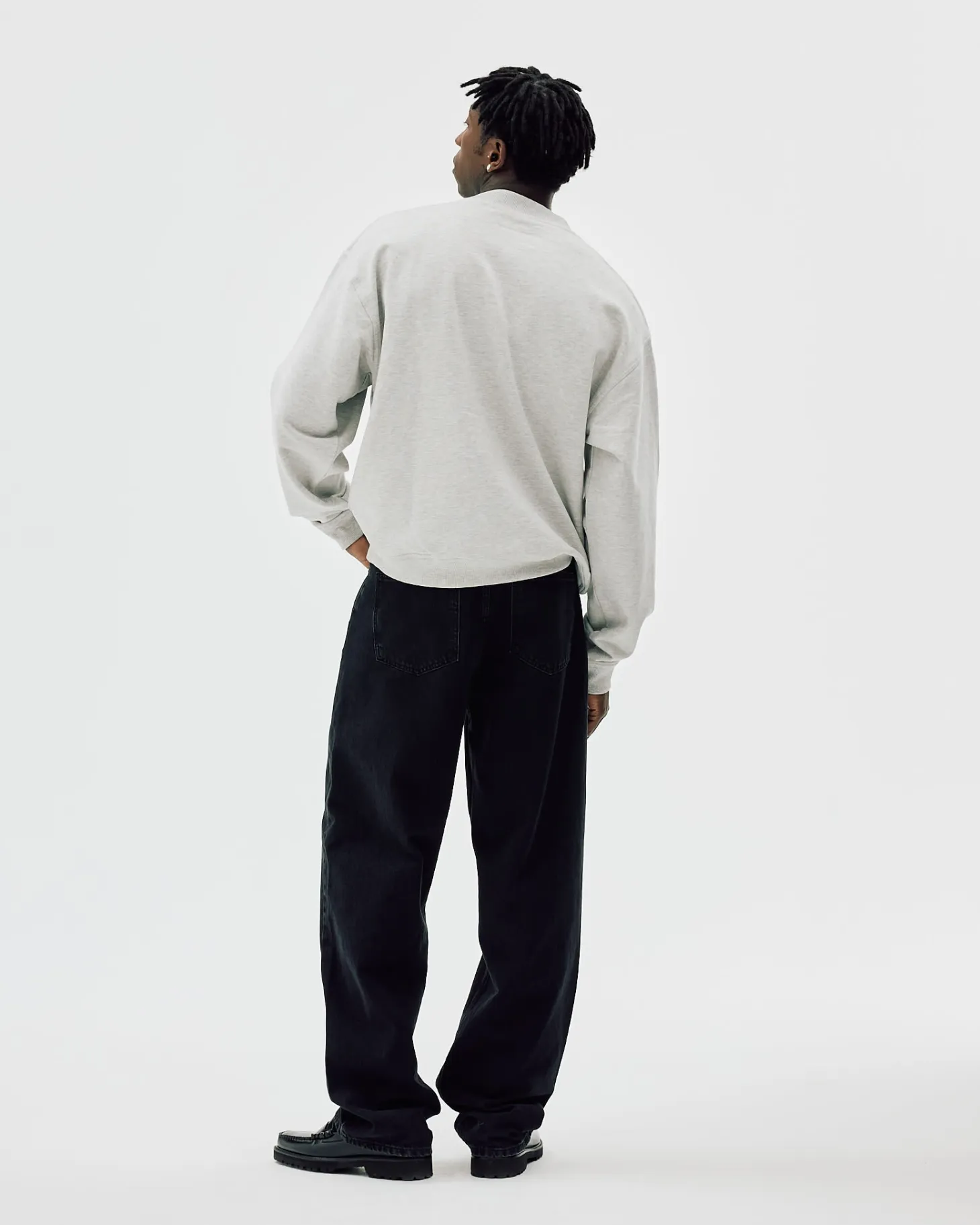 Oversize Crewneck, Men - AW25 - Cloudy Grey