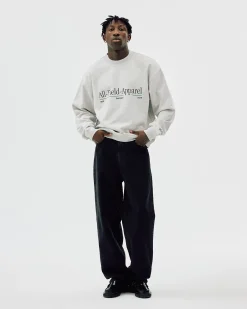 Oversize Crewneck, Men - AW25 - Cloudy Grey