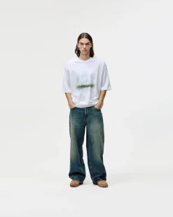 Oversized Box Fit, Men - Paradise Valley - White