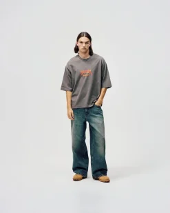 Oversized Box Fit, Men - World Tour - Washed Brown