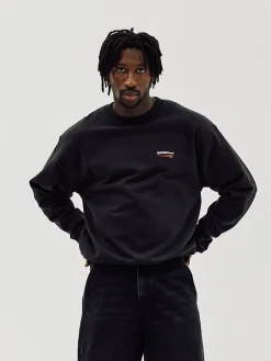 Oversized Crewneck, Men - Moto - Black