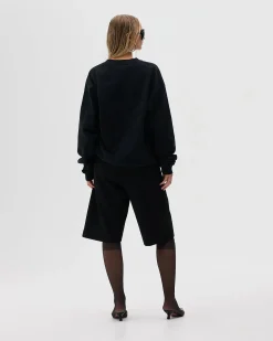 Oversized Crewneck, Women - Logo 3.0 - Black
