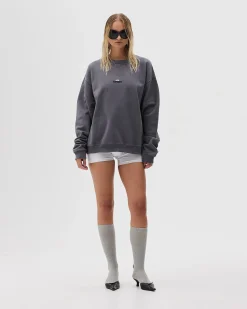 Oversized Crewneck, Women - Logo 3.0 - Dark Grey