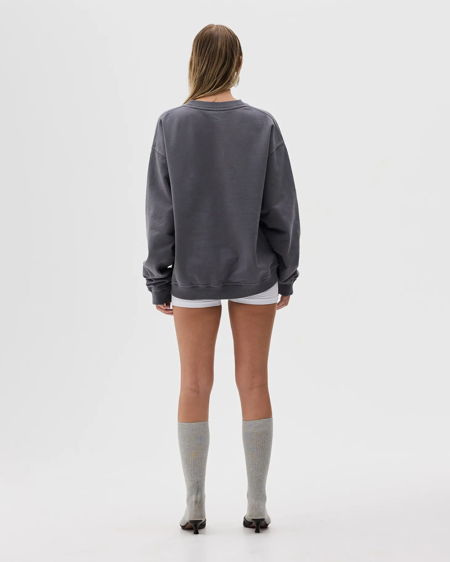 Oversized Crewneck, Women - Logo 3.0 - Dark Grey