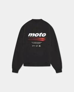 Oversized Crewneck, Women - Moto - Black