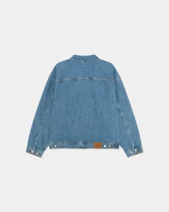 Oversized Denim Jacket, Men - AW25 - Washed Blue