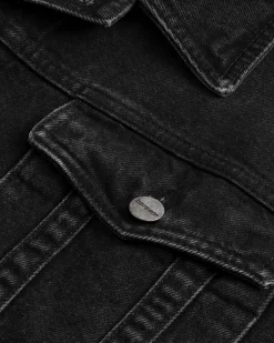 Oversized Denim Jacket, Men - AW25 - Dark Grey Denim