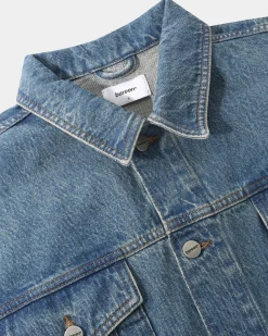 Oversized Denim Jacket, Men - Faded Blue