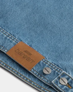 Oversized Denim Jacket, Women - AW25 - Washed Blue