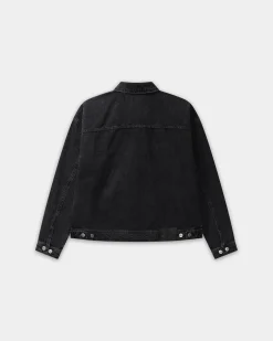 Oversized Denim Jacket, Women - Black