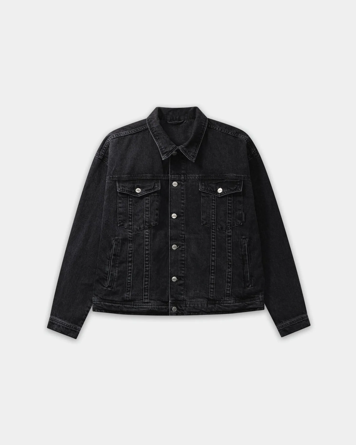 Oversized Denim Jacket, Women - Black