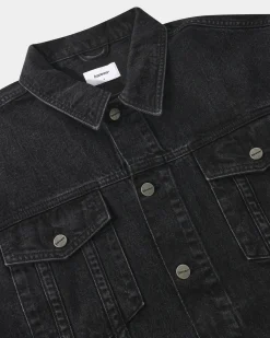 Oversized Denim Jacket, Women - Black