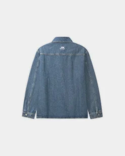 Oversized Denim Shirt, Women - Faded Blue