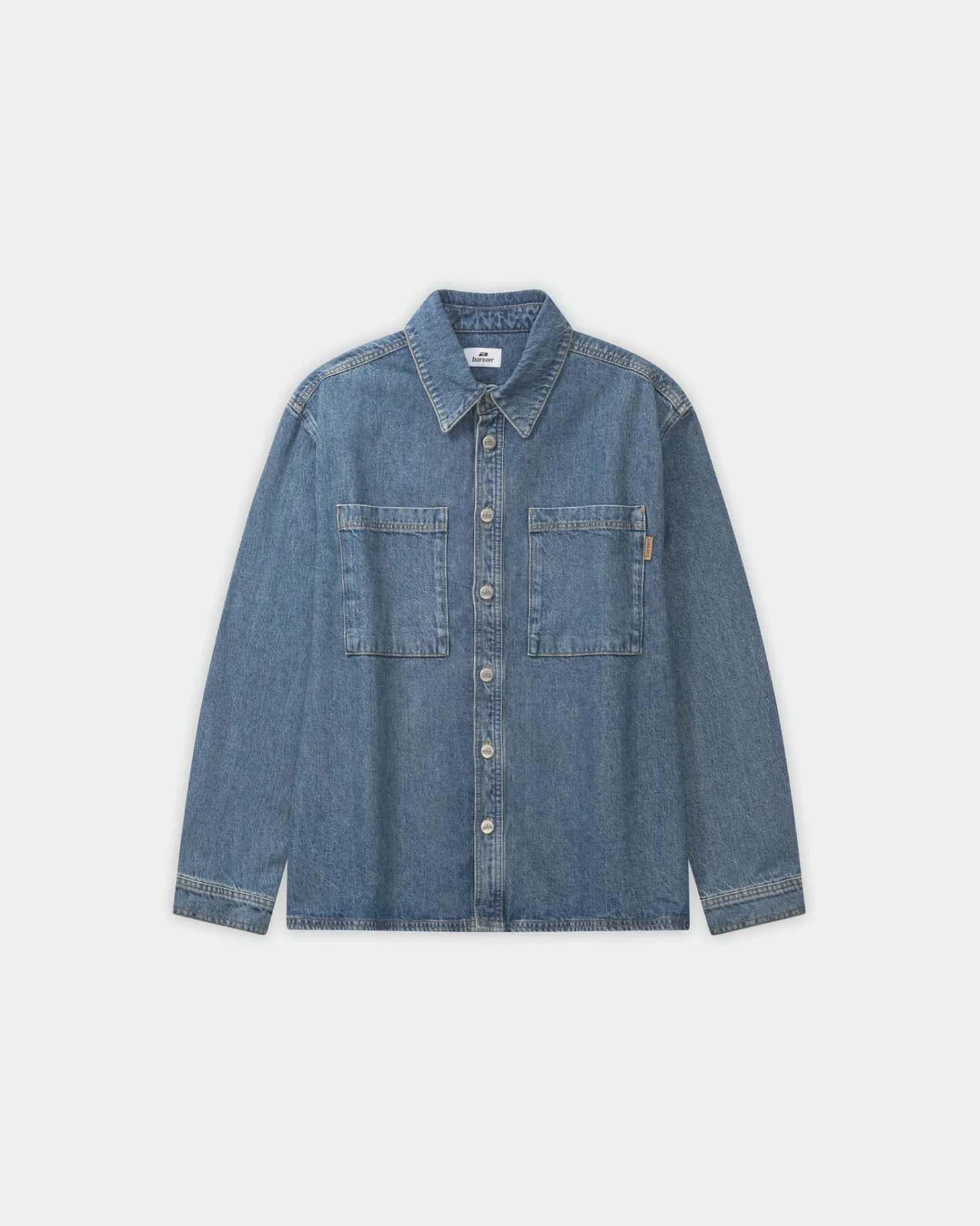 Oversized Denim Shirt, Women - Faded Blue