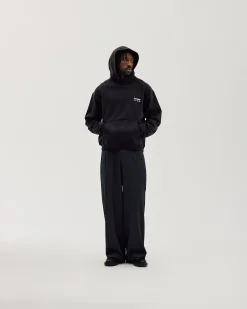 Oversized Hoodie, Men - Horsepower - Black