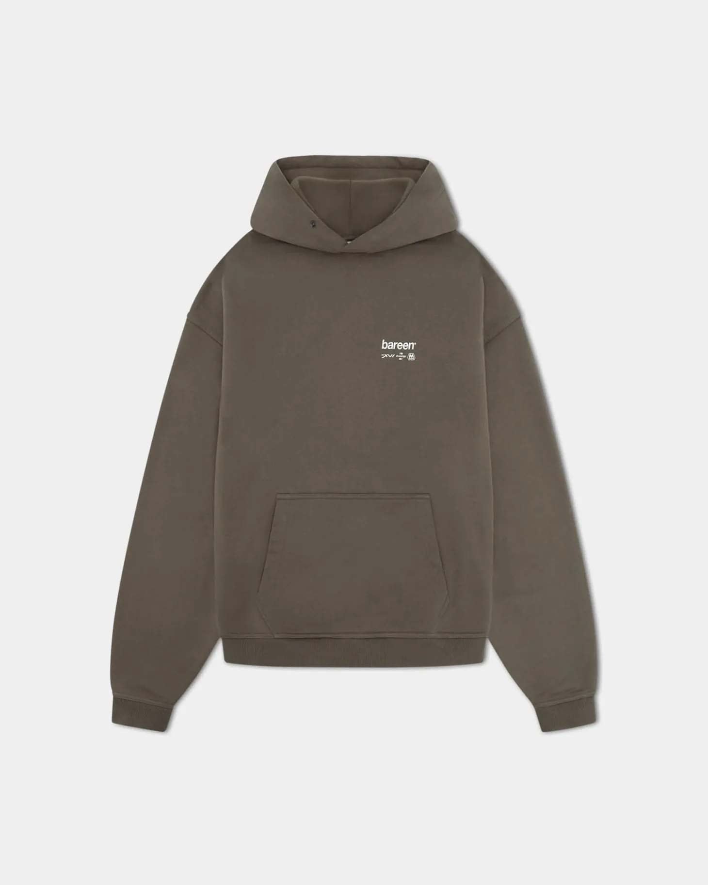 Oversized Hoodie, Men - MMXVI - Stone Grey