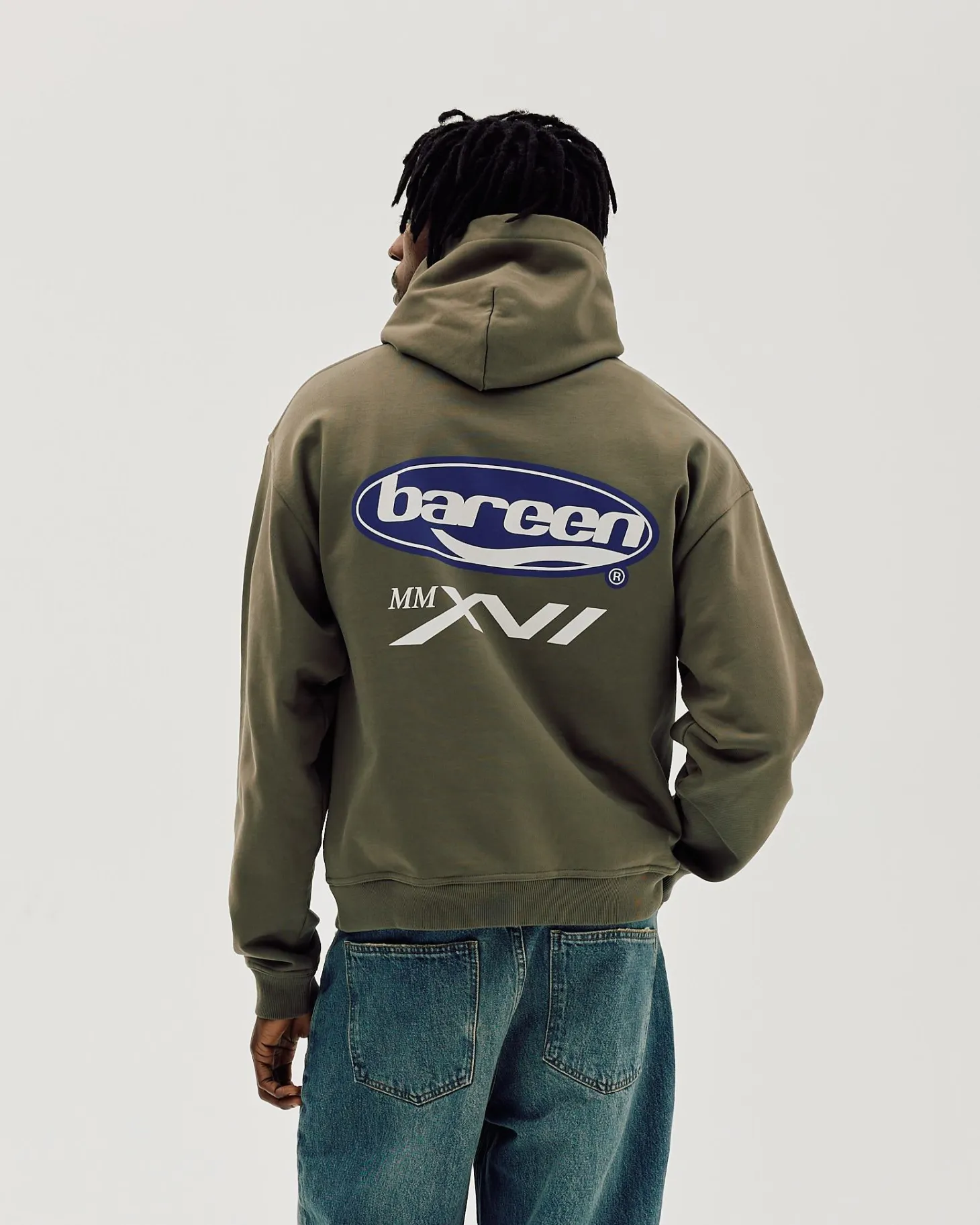 Oversized Hoodie, Men - MMXVI - Stone Grey