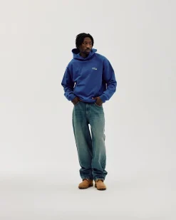 Oversized Hoodie, Men - Moto - Cobalt Blue