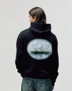 Oversized Hoodie, Men - Paradise Valley - Black