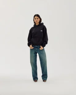 Oversized Hoodie, Women - Horsepower - Black