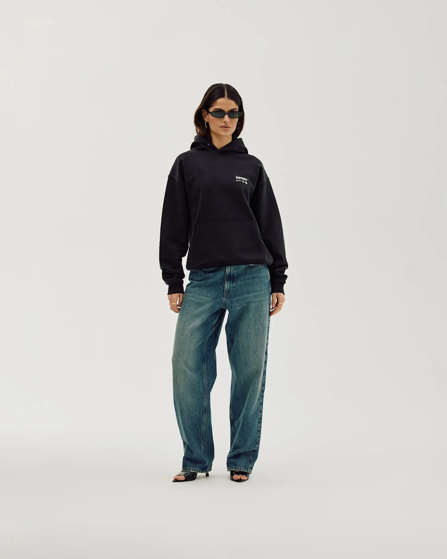 Oversized Hoodie, Women - MMXVI - Black