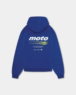 Oversized Hoodie, Women - Moto - Cobalt Blue