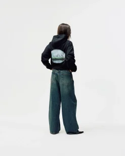 Oversized Hoodie, Women - Paradise Valley - Black
