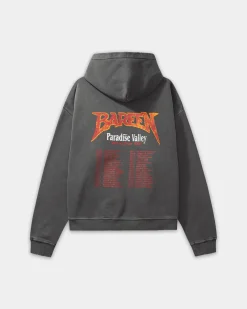 Oversized Hoodie, Women - World Tour - Washed Black