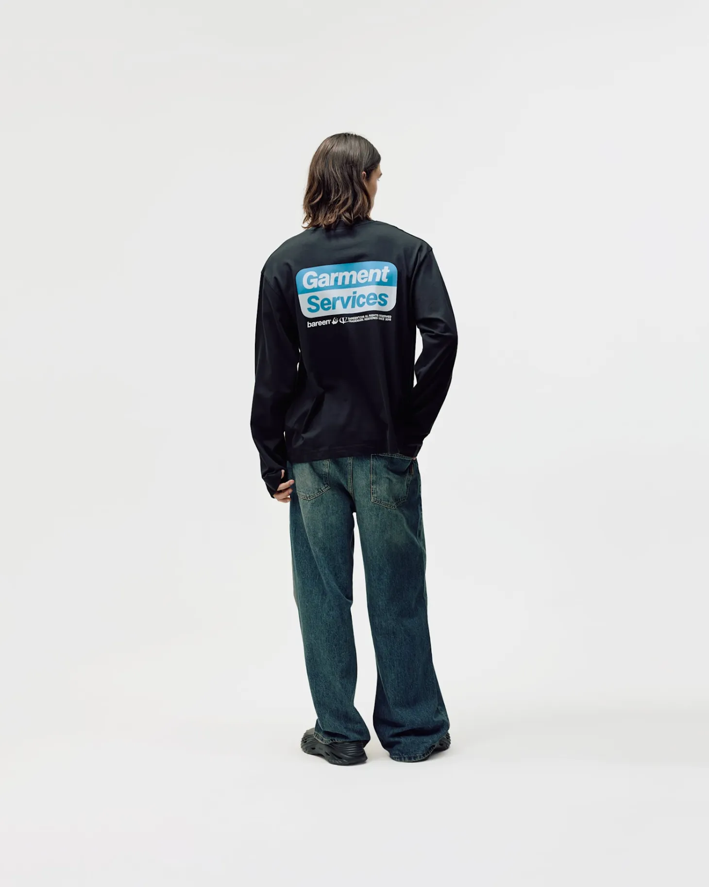 Oversized Long Sleeve, Men - Garment Services - Black