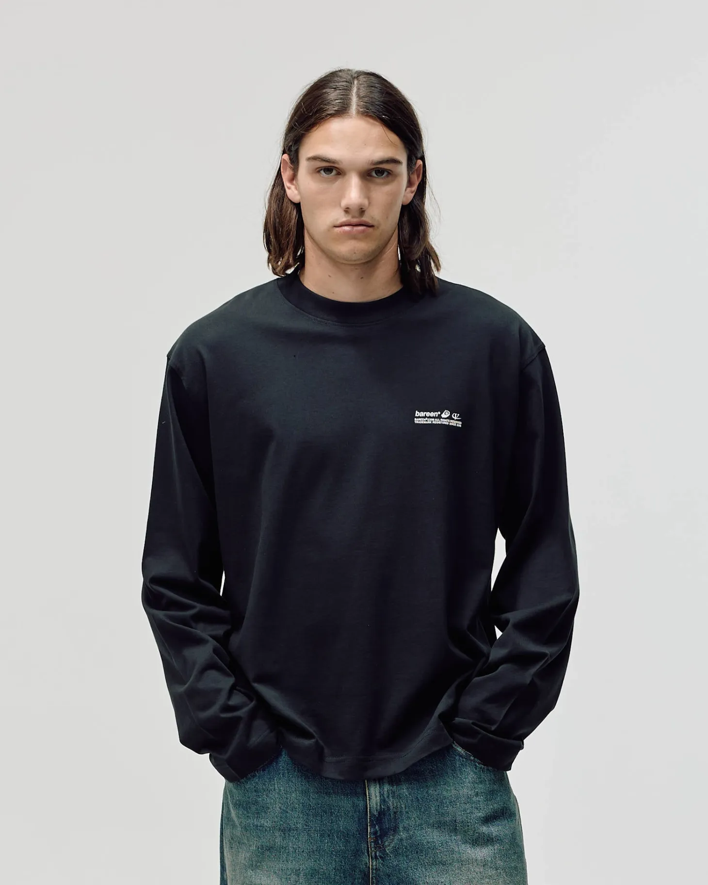 Oversized Long Sleeve, Men - Garment Services - Black