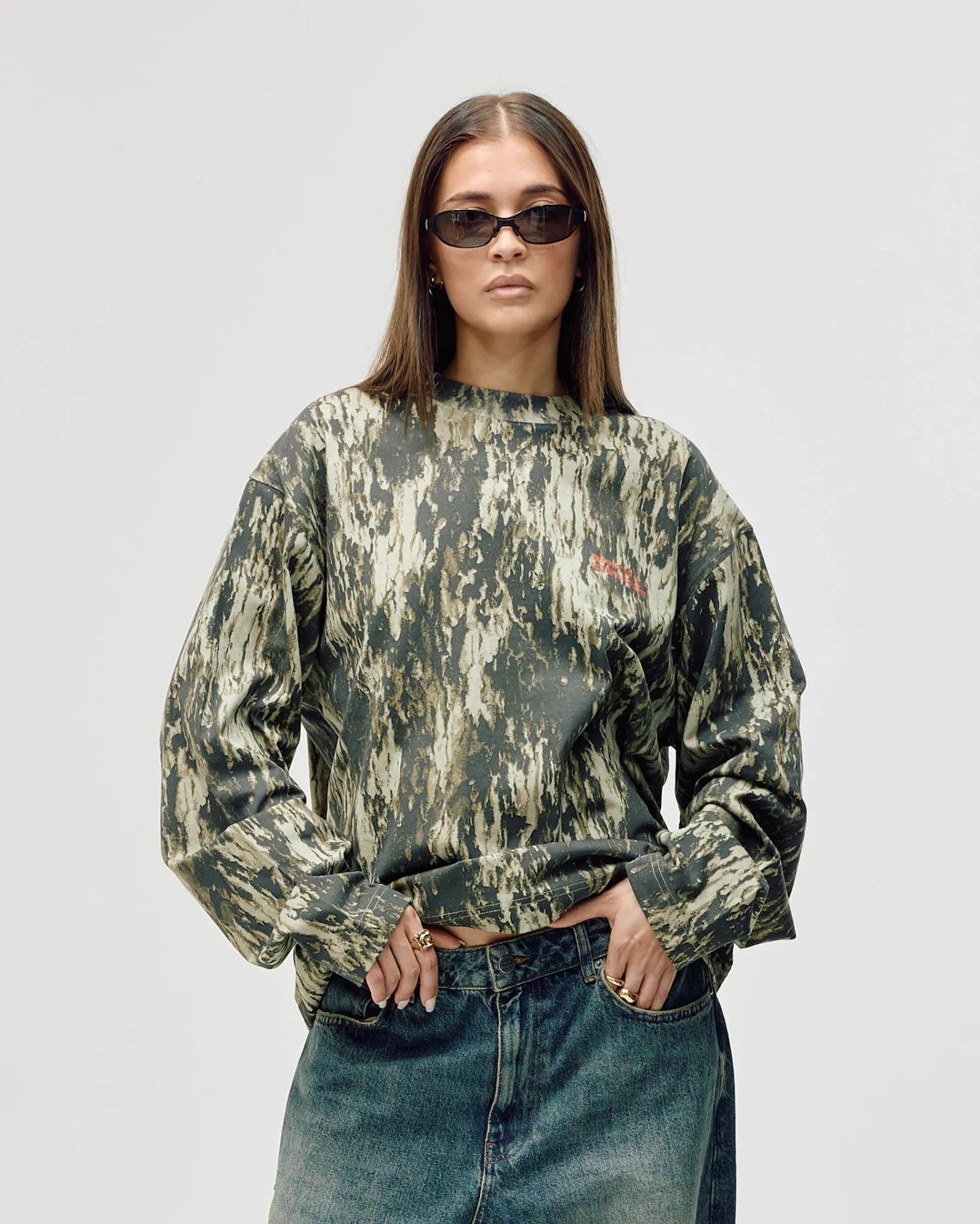 Oversized Long Sleeve, Women - Garment Services - Camo
