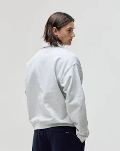 Oversized Polo Crewneck, Men - Cloudy Grey
