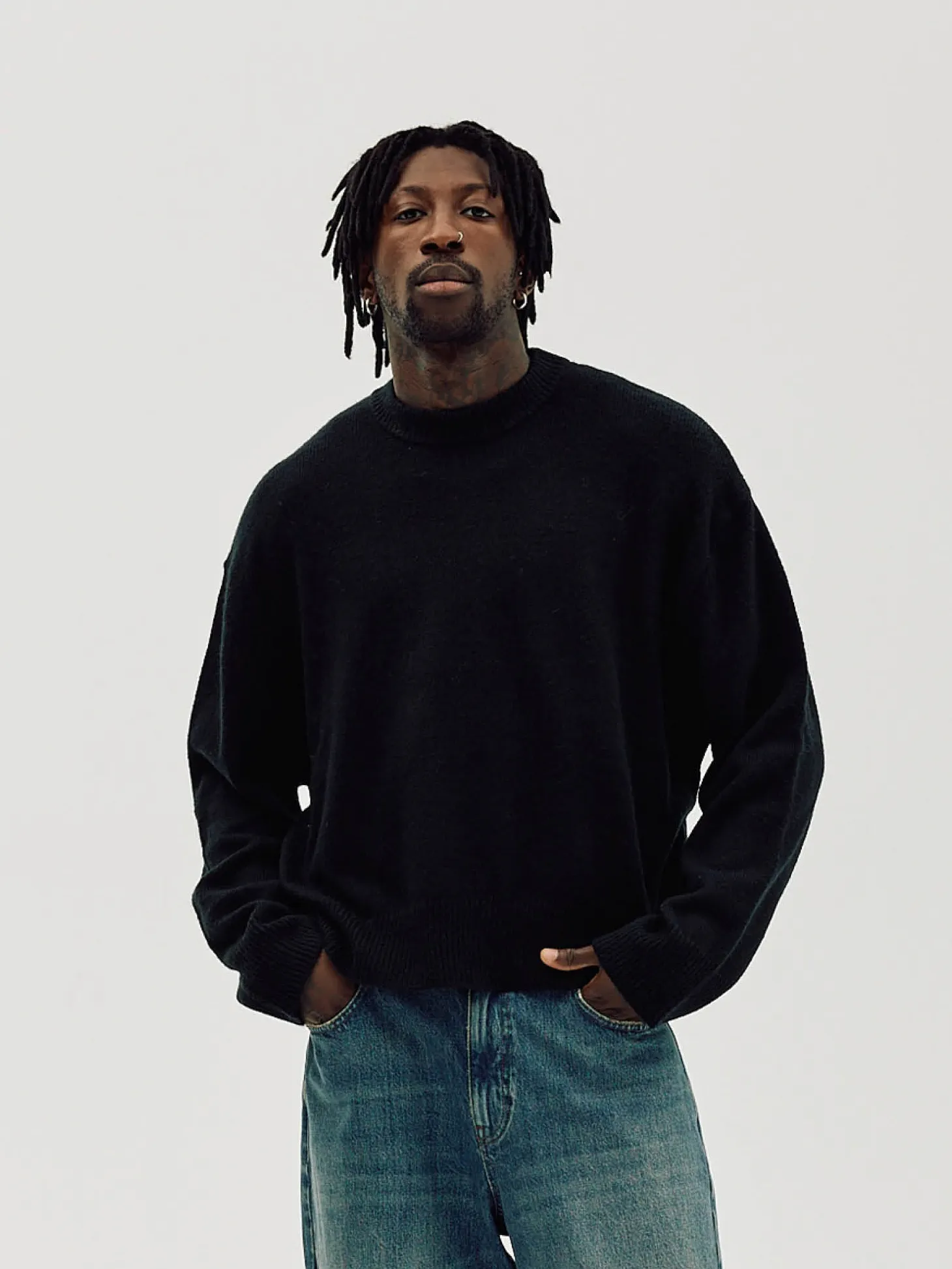 Oversized Sweater, Men - Black
