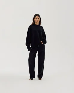 Oversized Sweater, Women - Black