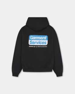 Oversized Zip Hoodie, Men - Garment Services - Black