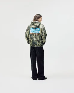 Oversized Zip Hoodie, Men - Garment Services - Camo