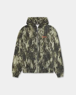 Oversized Zip Hoodie, Men - Garment Services - Camo